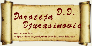 Doroteja Đurašinović vizit kartica